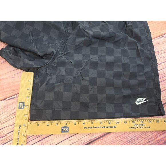 Nike Checkered Mens Swim Shorts XXL Black Nylon - Picture 7 of 7